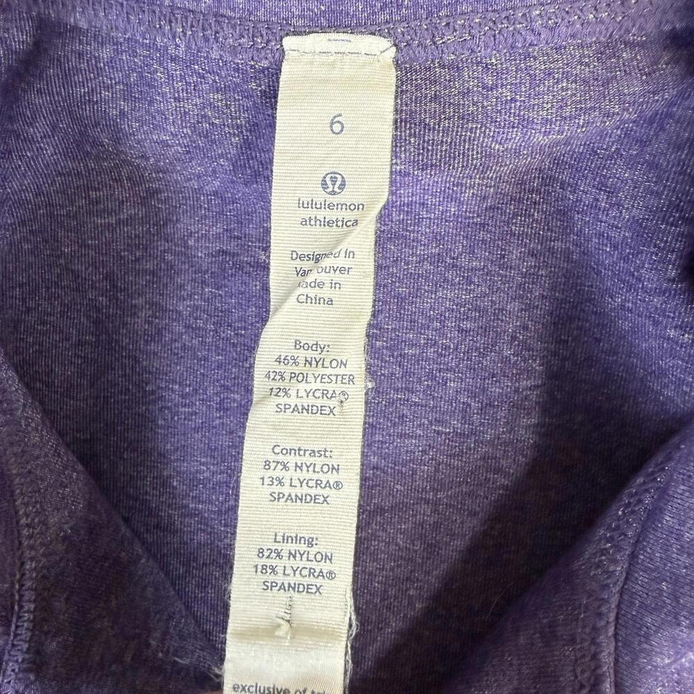 Lululemon In Stride Jacket Womens 6 Heather Purple Full Zip Stretch Gym Yoga - Picture 4 of 8